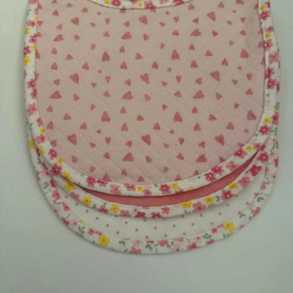 Bibs Soft Absorbent Hearts Floral Polka Dot Snap Closure 0-12M NEW | ChickPea